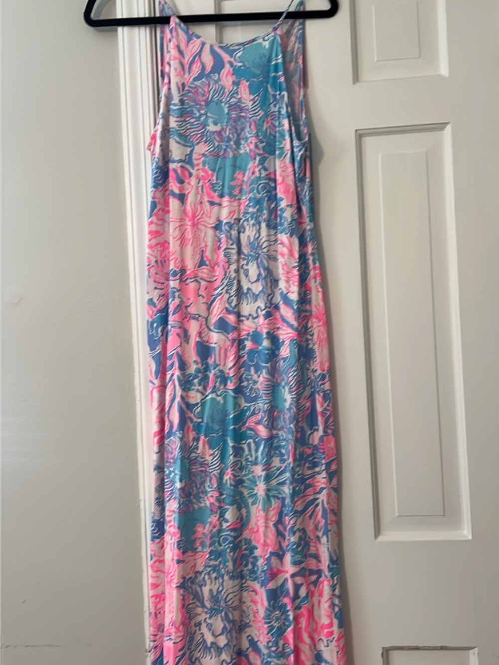Lilly Pulitzer Pink & Blue Floral Maxi Dress